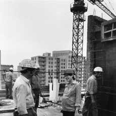 Femme ingénieur. Chef de chantier