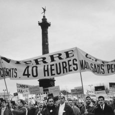 Manifestation organisée par la C.G.T. en faveur des 40 heures de travail hebdomadaire